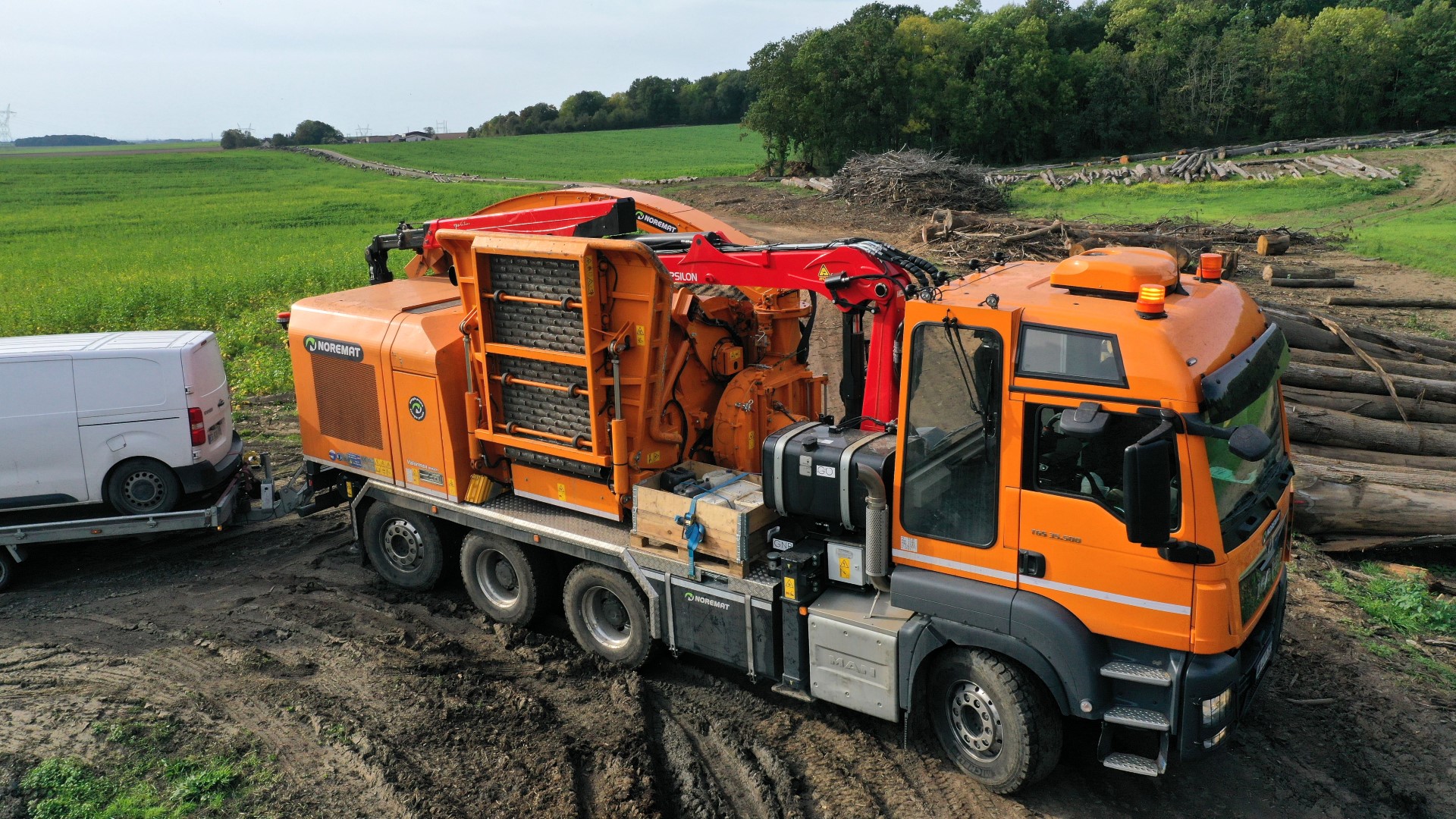 Déchiqueteuse sur camion Valormax Noremat Jenz 31